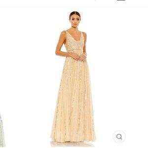 Mac Duggal Sequin Plunge Neck Gown 10700  | size 10